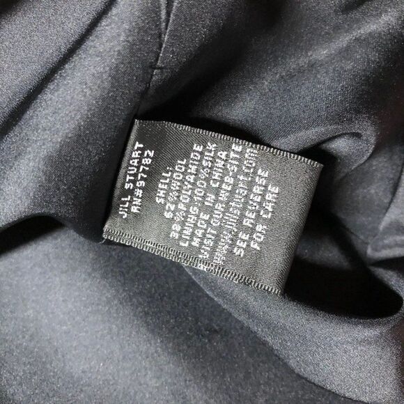 Womens Jill Stuart Black Shimmer Mock Neck Retro Mod Shift Mini Dress size 2 - Picture 8 of 8